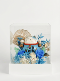 Maneki - Neko 招き猫 Flower Box, Blue (Career & Success) - Flowers - Preserved Flowers & Fresh Flower Florist Gift Store