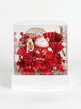 Maneki - Neko 招き猫 Flower Box, Red (Good Fortune) - Flowers - Preserved Flowers & Fresh Flower Florist Gift Store