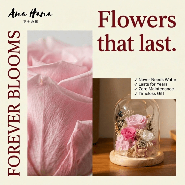 Sora Preserved Flower Dome - Flowers - Cherry Pink - Preserved Flowers & Fresh Flower Florist Gift Store