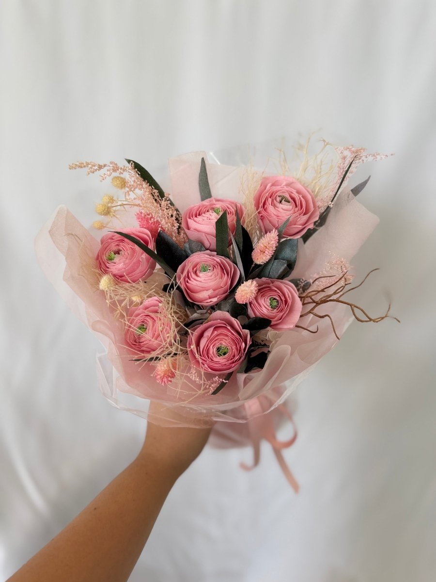 Tasha Preserved Flower Bouquet - Everlasting Mother's Day Roses - Flowers - Pink - Preserved Flowers & Fresh Flower Florist Gift Store