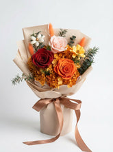 Yuna Preserved Flower Bouquet - Flowers - Orange - Preserved Flowers & Fresh Flower Florist Gift Store