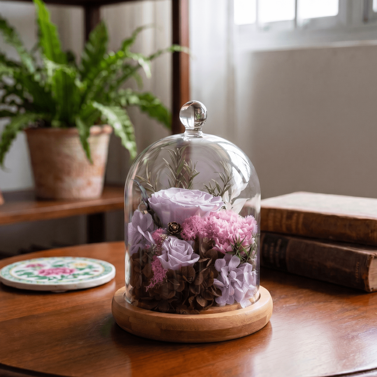 Carnation Bell Jar - Paddle Pop Purple - Flowers - Preserved Flowers & Fresh Flower Florist Gift Store