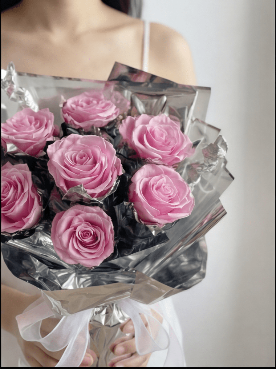 Galaxy 7 Rose Preserved Flower Bouquet - Flowers - Galaxy - purple - Preserved Flowers & Fresh Flower Florist Gift Store