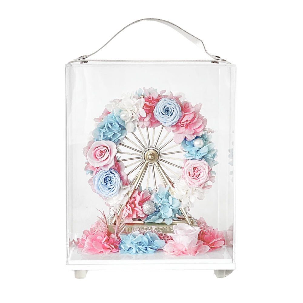 Hana Ferris Wheel Box - Flowers - Blue - Preserved Flowers & Fresh Flower Florist Gift Store