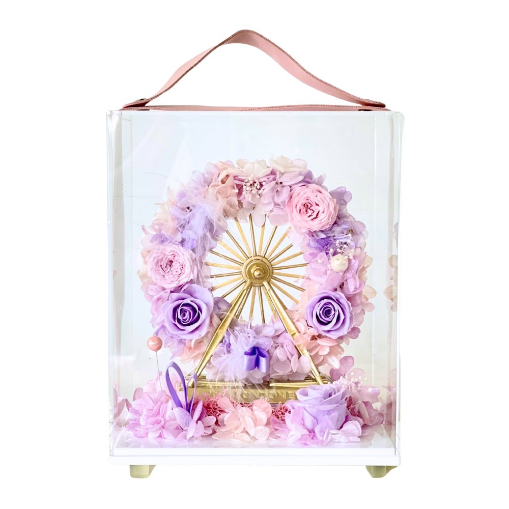 Hana Ferris Wheel Box - Flowers - Lavender - Preserved Flowers & Fresh Flower Florist Gift Store