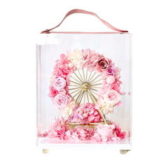 Hana Ferris Wheel Box - Flowers - Pink - Preserved Flowers & Fresh Flower Florist Gift Store