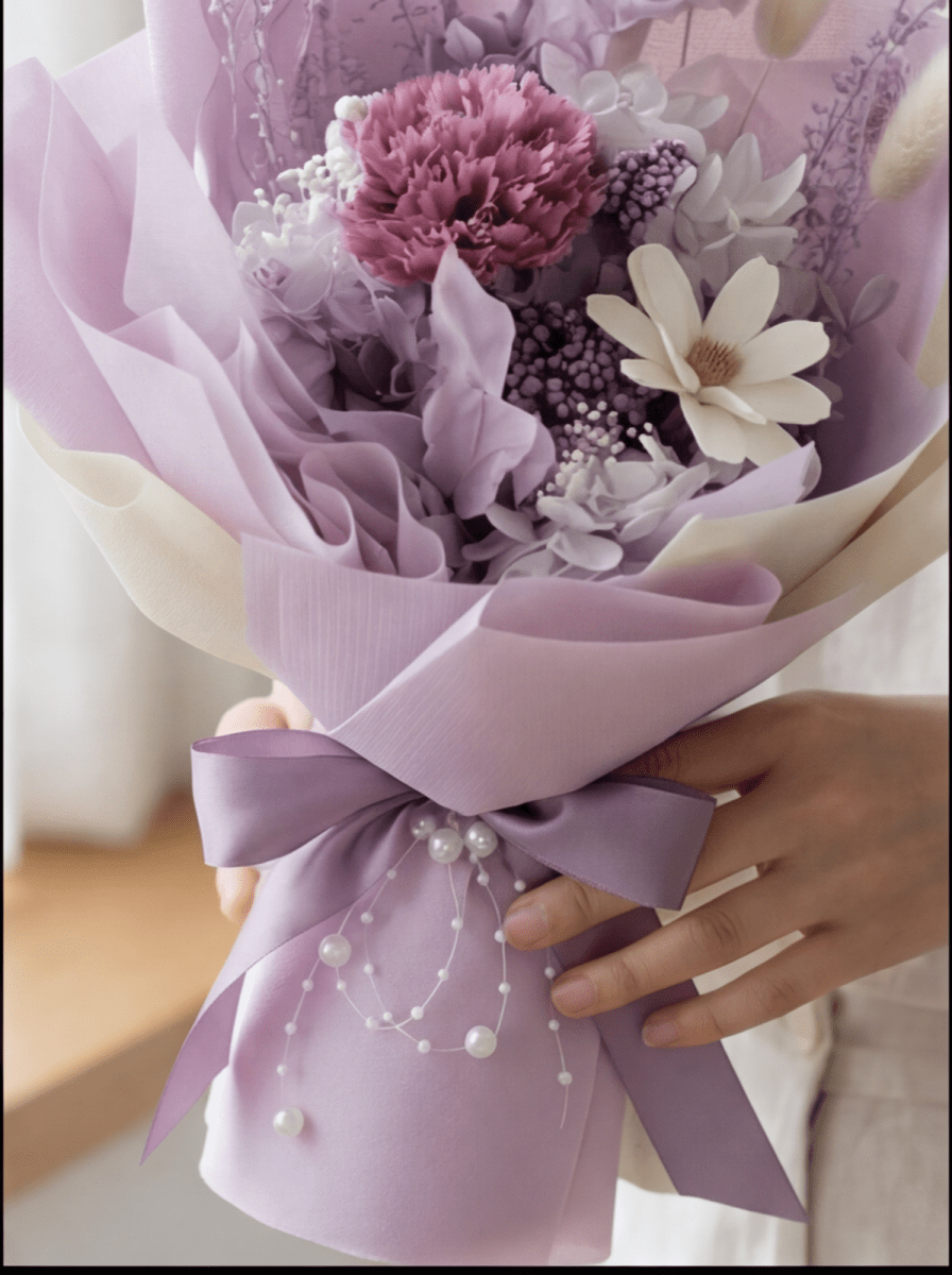 Preserved Carnation Bouquet - Flowers - Purple - Preserved Flowers & Fresh Flower Florist Gift Store