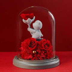 Proposal Bear Red Rose - Flowers - Preserved Flowers & Fresh Flower Florist Gift Store