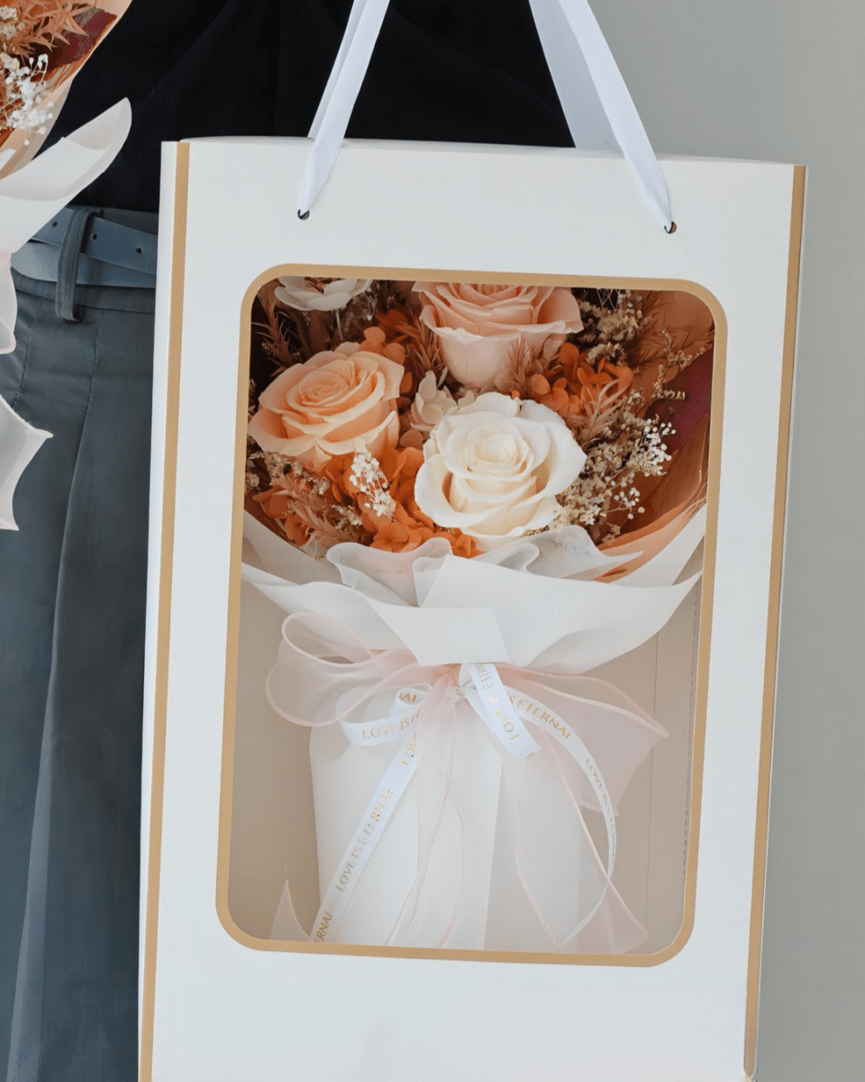 Yume Preserved Flower - Flowers - Champagne - Preserved Flowers & Fresh Flower Florist Gift Store