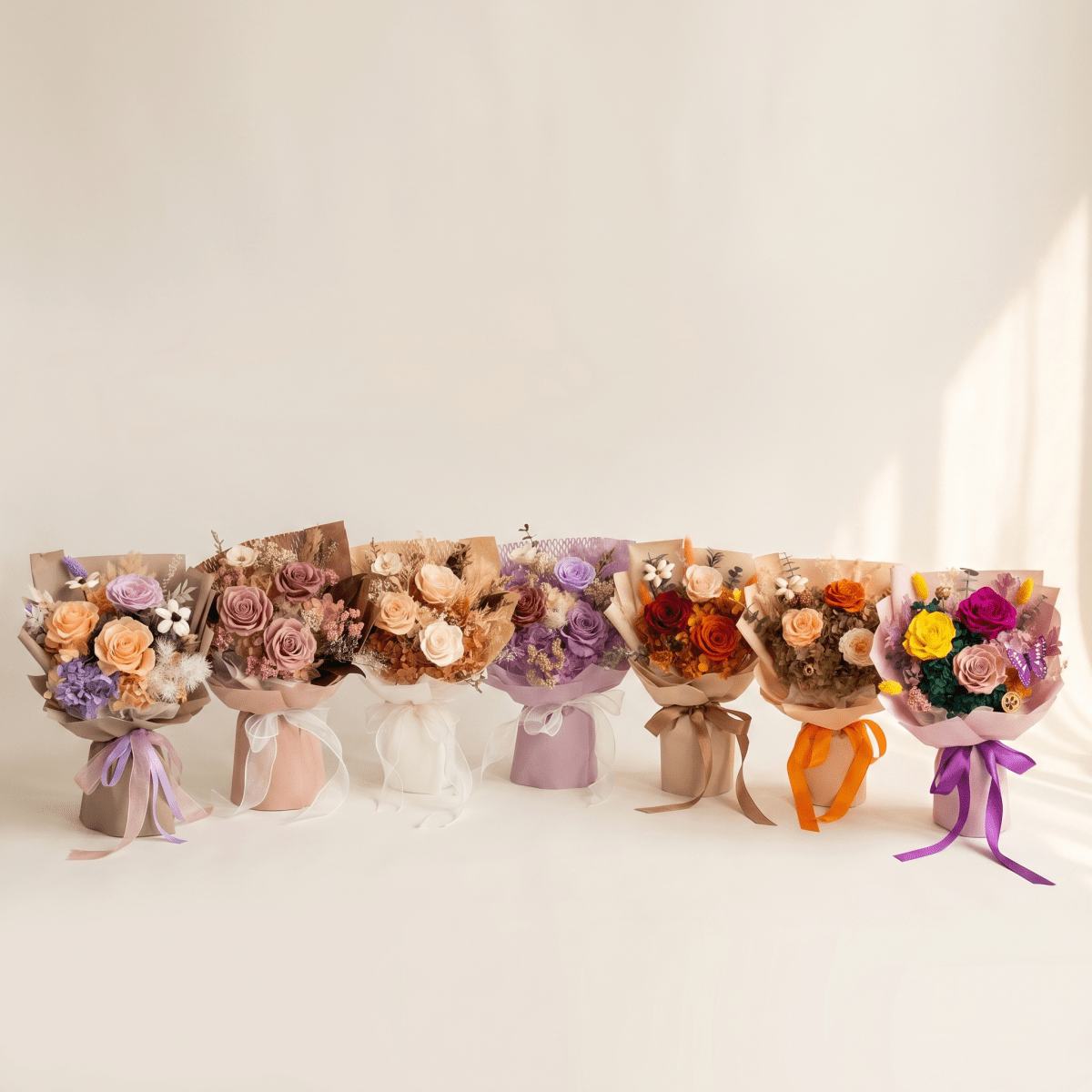 Yuna Preserved Flower Bouquet - Flowers - Blush - Preserved Flowers & Fresh Flower Florist Gift Store