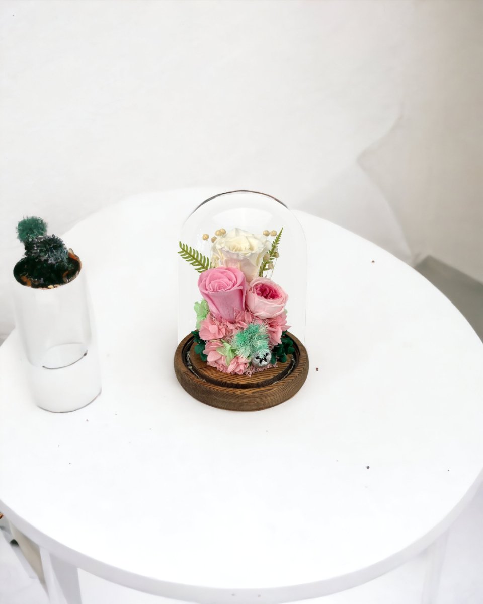 Aika Roses Dome - Pink - Flower - Preserved Flowers & Fresh Flower Florist Gift Store