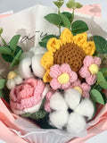 Emiko - Handmade Crochet Flower Bouquet, Pink - Flower - Upsize - Preserved Flowers & Fresh Flower Florist Gift Store