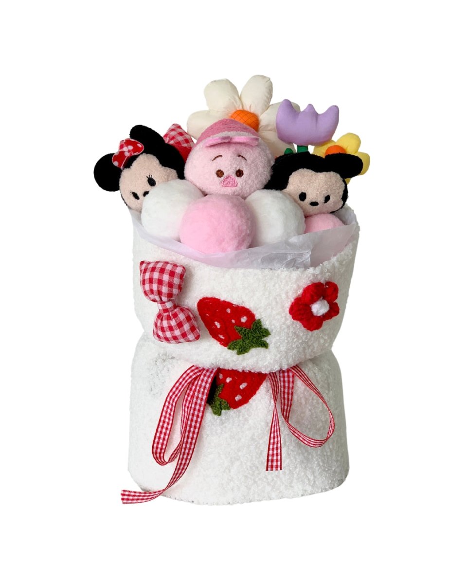 Fluffy Soft Toy Knit Bouquet - Mickey Tsum Tsum - Flower - Preserved Flowers & Fresh Flower Florist Gift Store