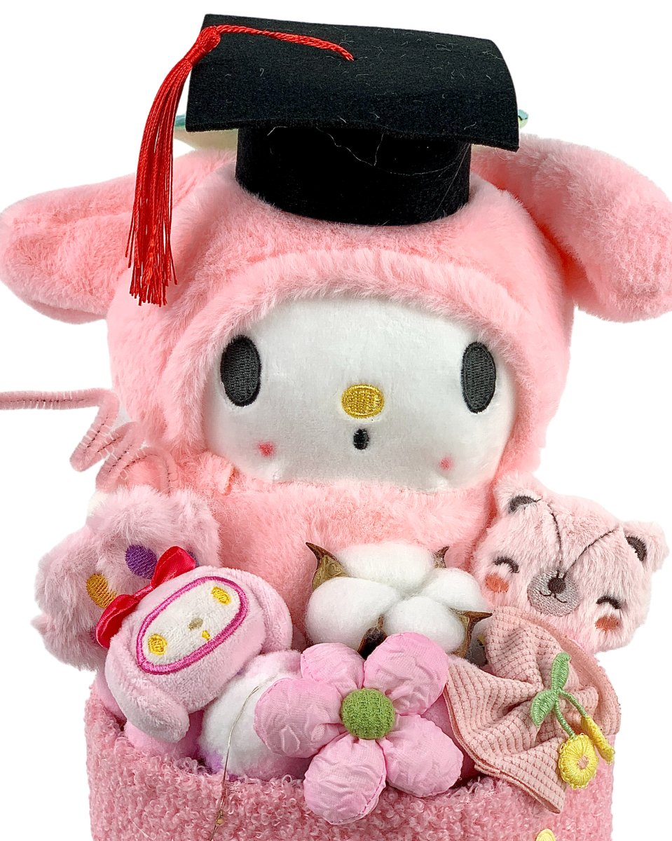 Graduation Fluffy Soft Toy Knit Bouquet - Flowers - My Melody - Preserved Flowers & Fresh Flower Florist Gift Store