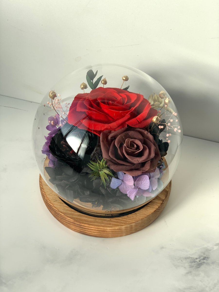 Rose Blowball - Red (with gift box) - Flowers - Preserved Flowers & Fresh Flower Florist Gift Store